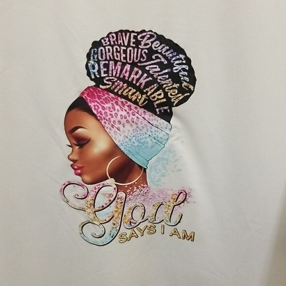 God Says I Am Women's Shirt sz 2XL - Picture 5 of 6